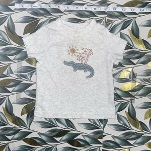 Kids White Crocodile T-Shirt